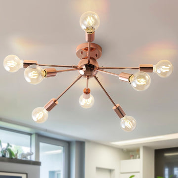 Copper 30.5" Sputnik Metal LED Flush - JONATHAN Y